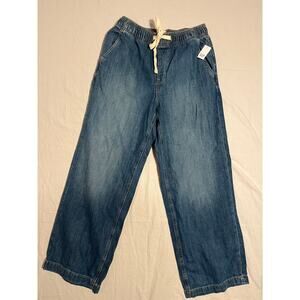 NWT Gap High Rise Wide Leg Drawstring Jeans S
